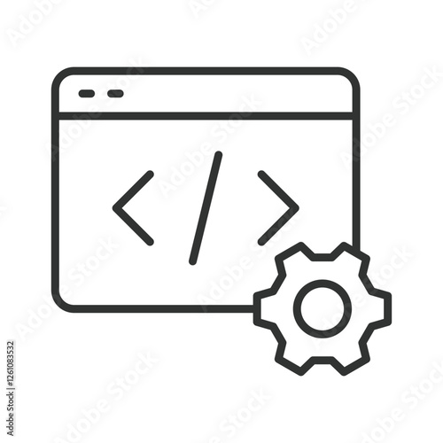 Configuration icon in line design. Configuration, settings, setup, adjust, customize, options, preferences on white background vector. Configuration icon in line design editable stroke icon