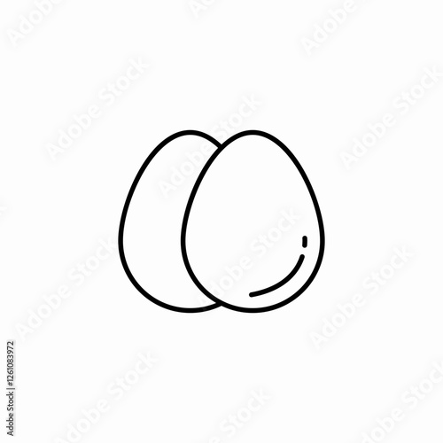 fresh eggs icon sign vector