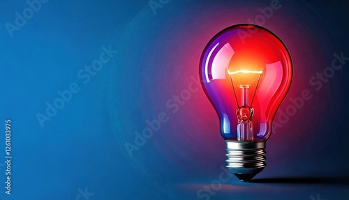 Colorful light bulb glowing with vibrant hues showcasing creative illumination concept
