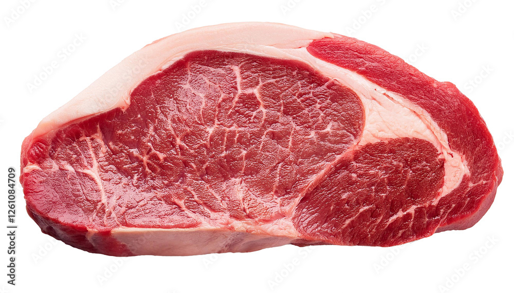 Fresh raw beef steak isolated on transparent background Fresh raw beef steak isolated on transparent background