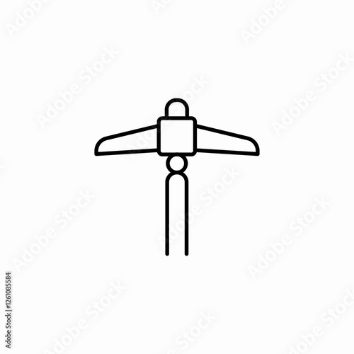 pickaxe tool icon sign vector