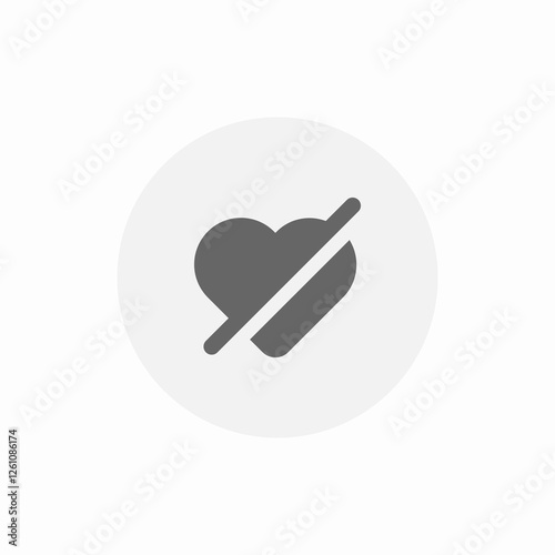 remove favorites icon sign vector