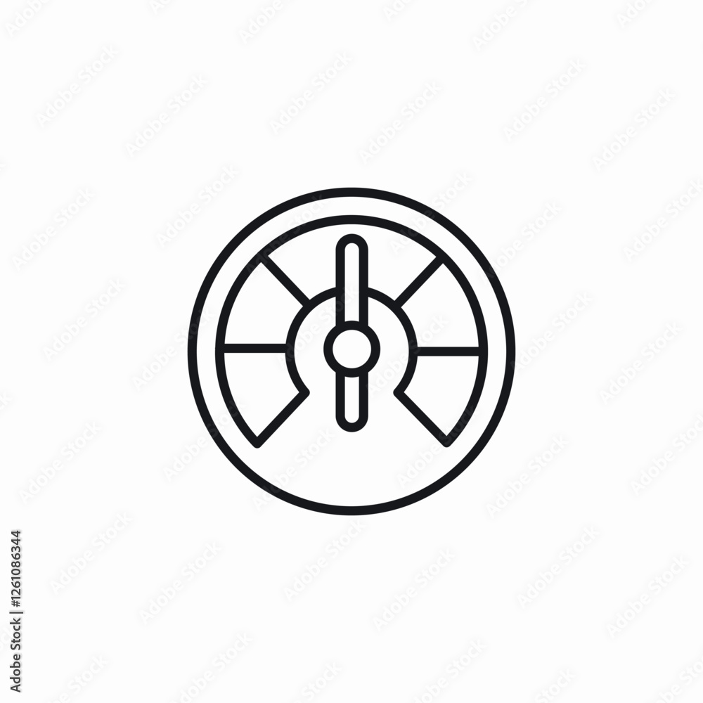 round compact meter icon sign vector round compact meter icon sign vector