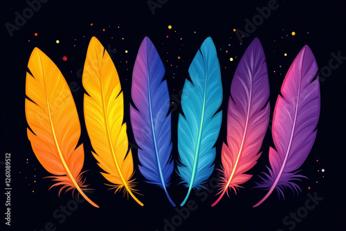 Colorful Feather Background