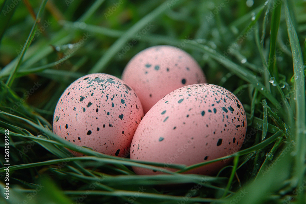 Eastern Eggs On Grass Eastern Eggs On Grass
