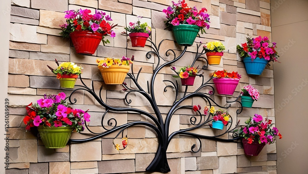 flower pots design , AI Generated.
