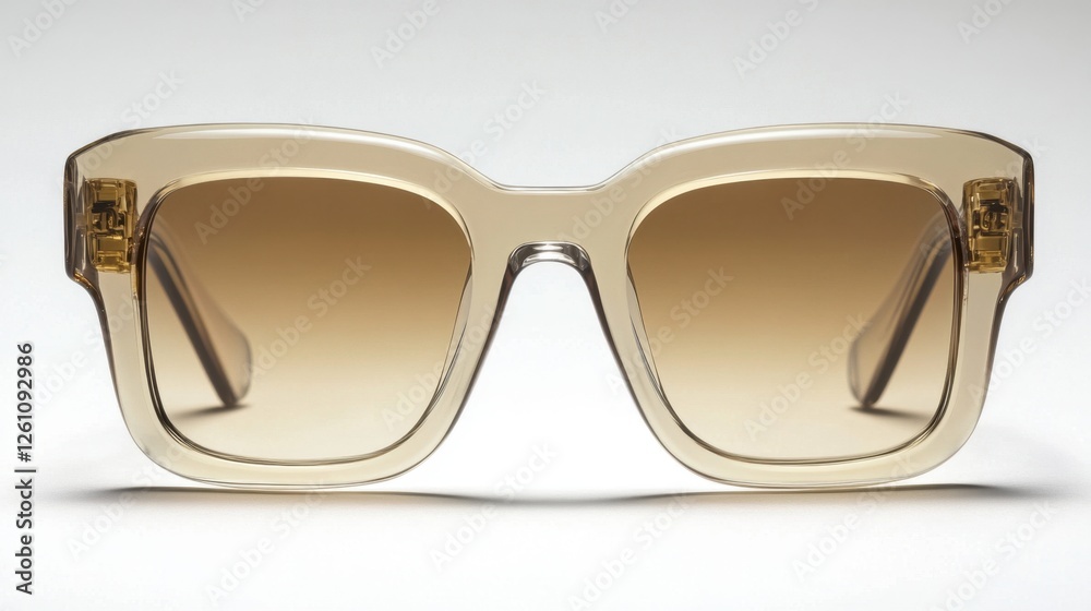 Fototapeta premium Stylish oversized sunglasses with gradient lenses reflecting summer vibes for sunny adventures