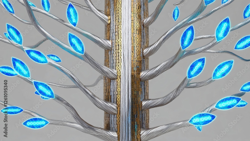 blue and white background , AI Generated.