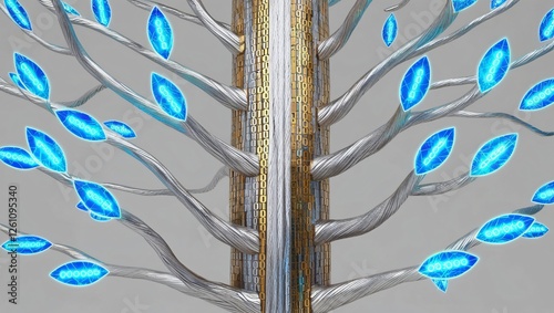 blue and white background , AI Generated.