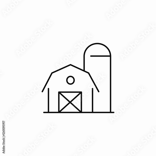barn yard icon sign vector