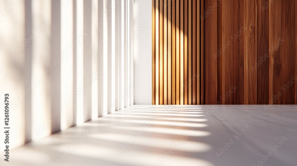 Minimalist interior design with wood and light Minimalist interior design with wood and light