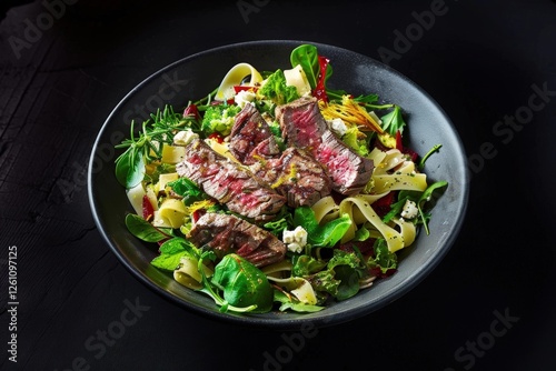 Garlic Shrimp Steak on Arugula Bed with Lemon Zest