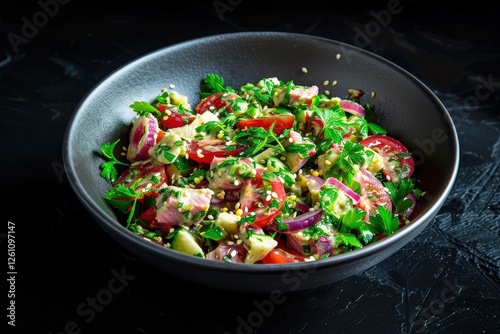 Spicy Cumin Flavored Tuna Salad with Garlic and Lemon
