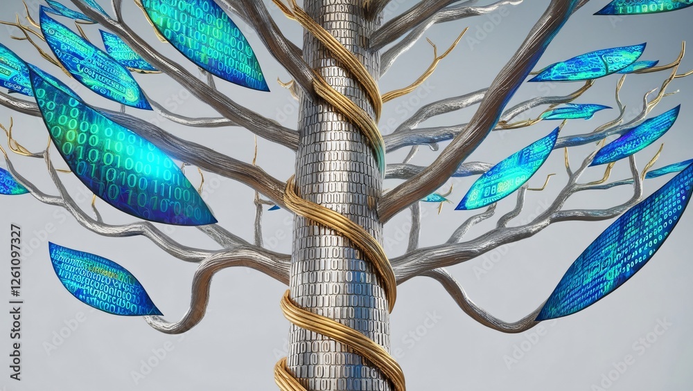 fantasy tree illustration , AI Generated.