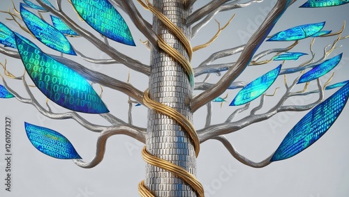 Obraz na płótnie fantasy tree illustration , AI Generated. w salonie