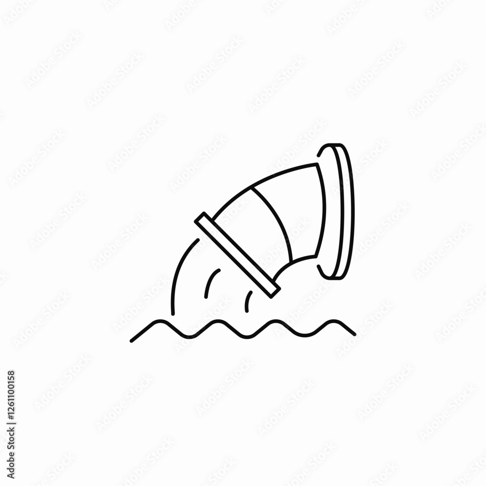 pipe sea flow icon sign vector pipe sea flow icon sign vector