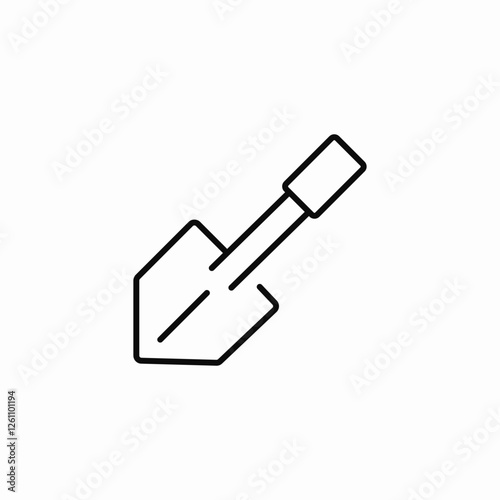 shovel tool icon sign vector
