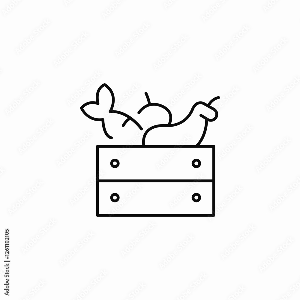 vegetable fruit rack icon sign vector vegetable fruit rack icon sign vector