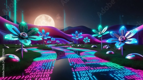 colorful night , AI Generated.