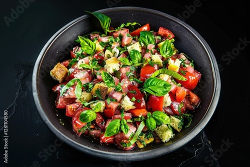 Flavorful Salad with Ripe Tomatoes and Olive Oil