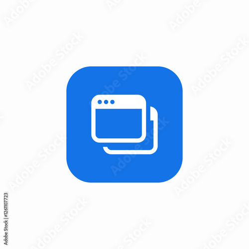 browser window stack icon sign vector