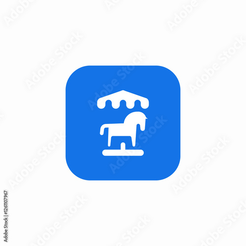 carousel toy icon sign vector