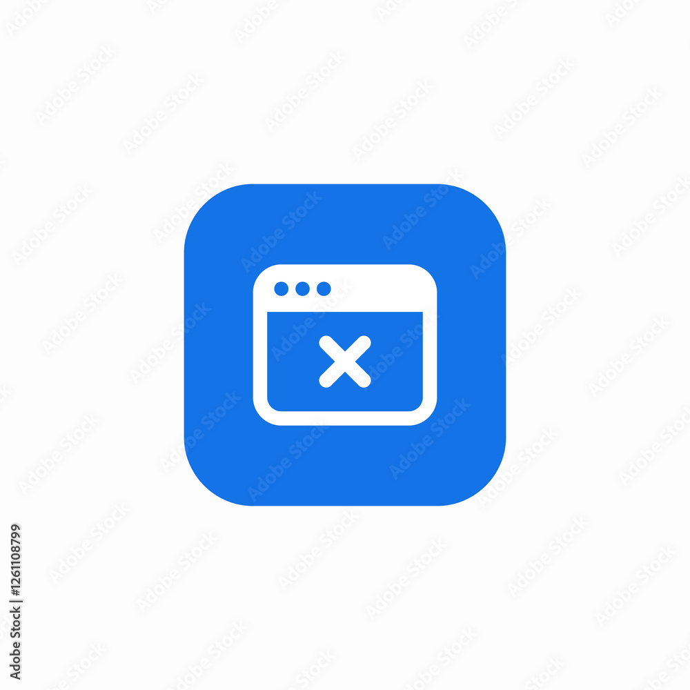 delete web window icon sign vector delete web window icon sign vector