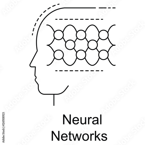 Neural Networks Icon. Vector Design