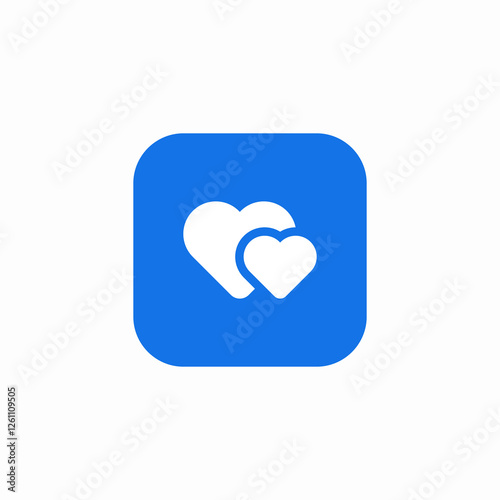 heart tap icon sign vector