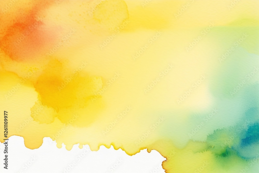 Vibrant Watercolor Background with Soft Yellow and Blue Shades Vibrant Watercolor Background with Soft Yellow and Blue Shades