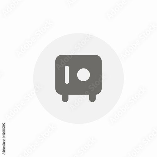 manual safebox icon sign vector