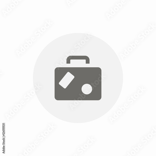 stamp suitcase icon sign vector