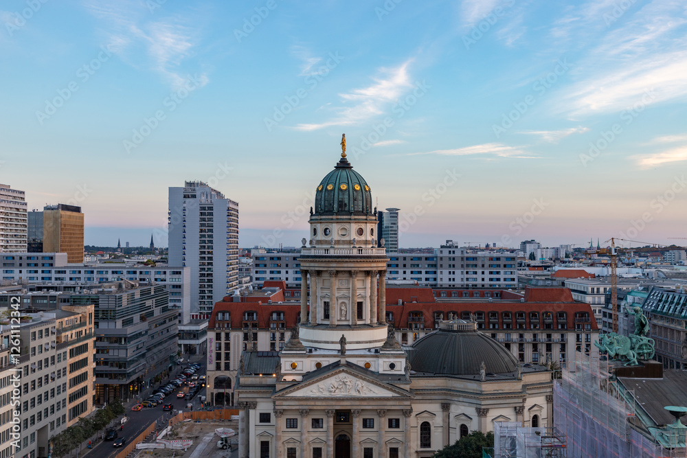 New Church or German Cathedral at Sunset