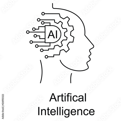 Artificial Intelligence Icon. Vector Design
