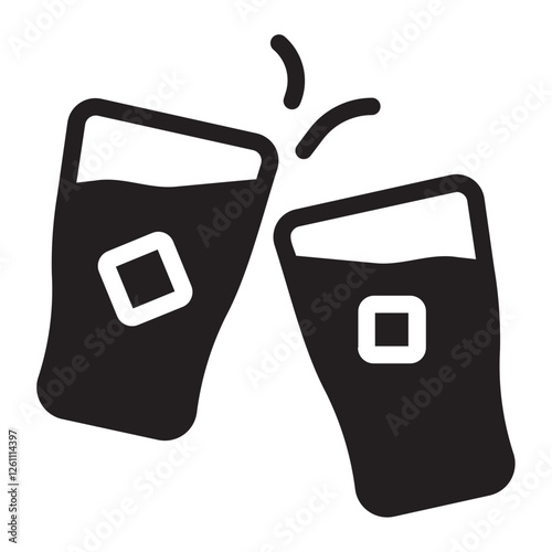 Cheers glyph icon