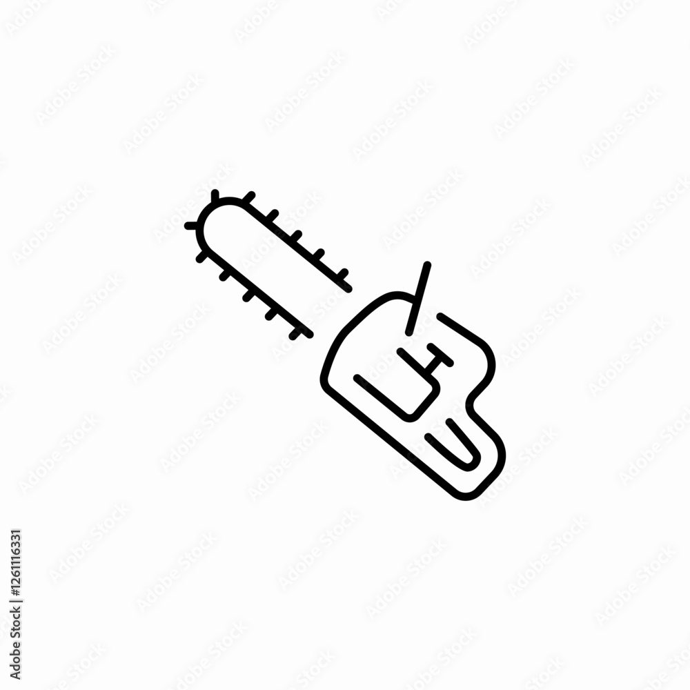 chainsaw gardening tool icon sign vector chainsaw gardening tool icon sign vector