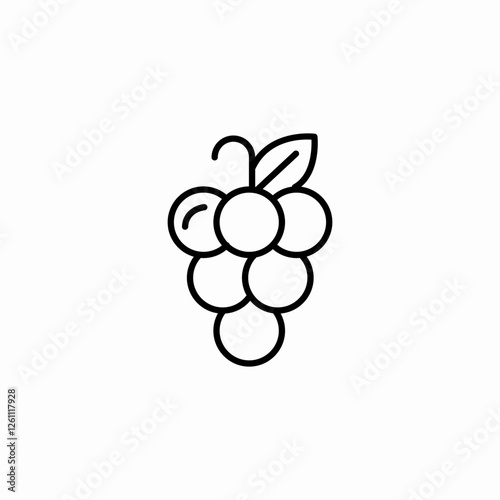 grape fruit icon sign vector