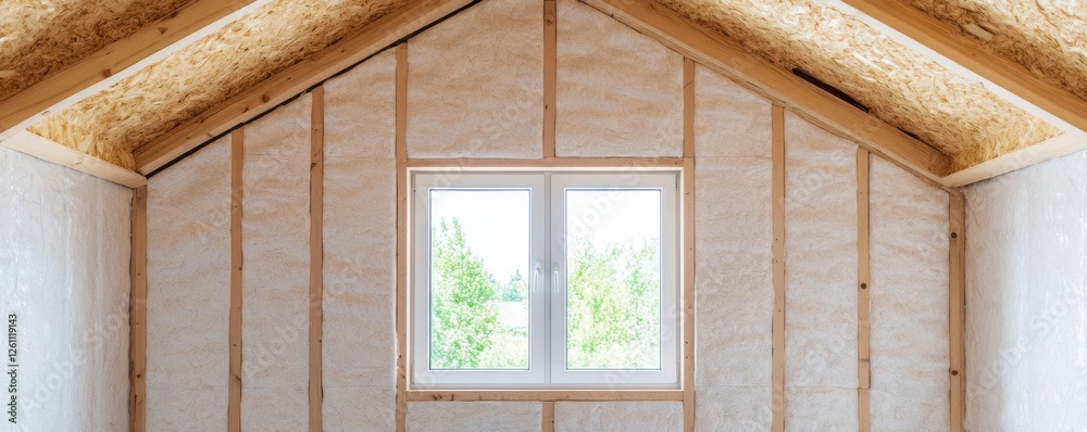 Fototapeta premium Smart home insulation using dynamic thermal conductive materials for energy savings