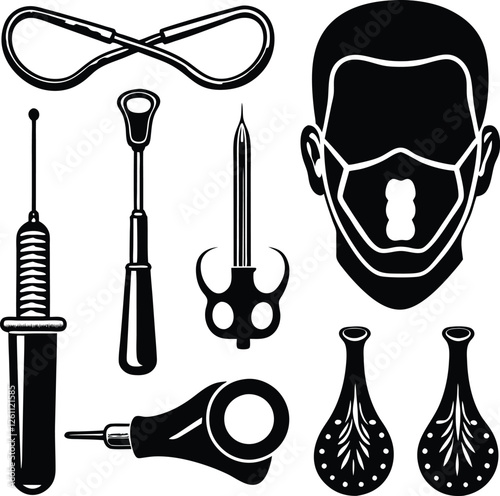Medical surgery and treatment instrument  major and minor  surgery set