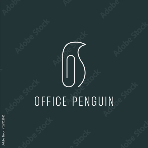 Vector penguin text logo design