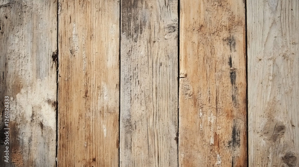 Weathered wooden planks showing signs of age and wear, creating rustic texture Weathered wooden planks showing signs of age and wear, creating rustic texture