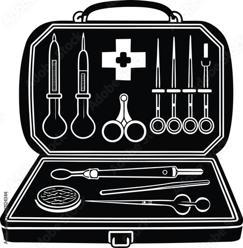 Medical surgery and treatment instrument  major and minor  surgery set