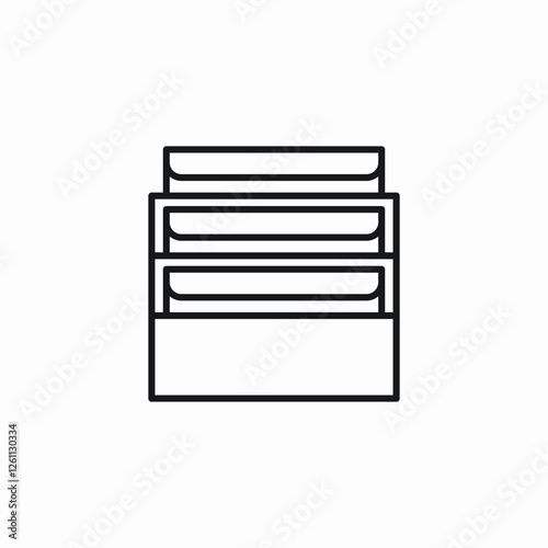 archive stack icon sign vector