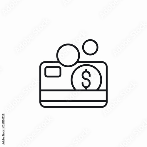 bank card charge icon sign vector