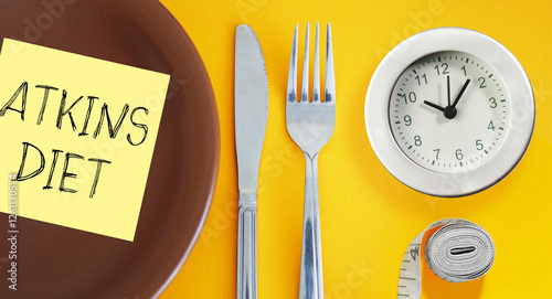 Atkins diet is shown using the text