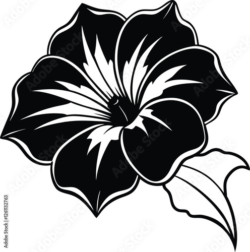 carnation flower silhouette vector illustration. Dianthus Flower Silhouette vector illustration on white background (20).eps