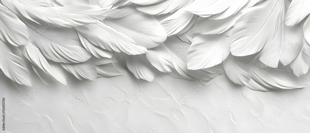 Obraz premium White feathers texture background