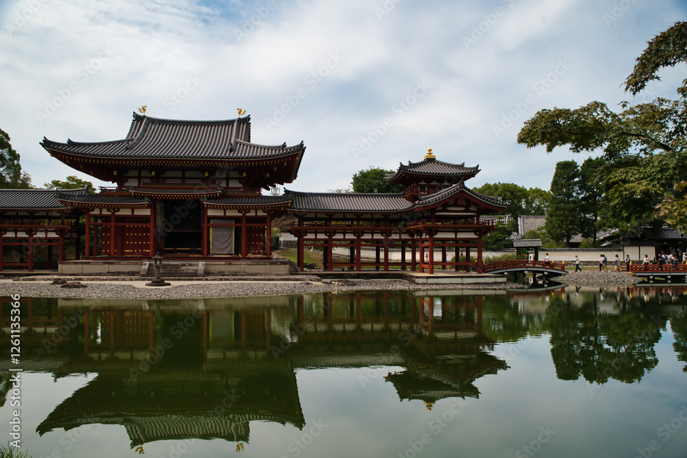 View with its reflection in the water of the Byōdō-in, and its garden, is a Buddhist temple located in the city of Uji, Kyoto, Japan. The image appears on the 10 yen coin. World Heritage Site.
View with its reflection in the water of the Byōdō-in, and its garden, is a Buddhist temple located in the city of Uji, Kyoto, Japan. The image appears on the 10 yen coin. World Heritage Site.