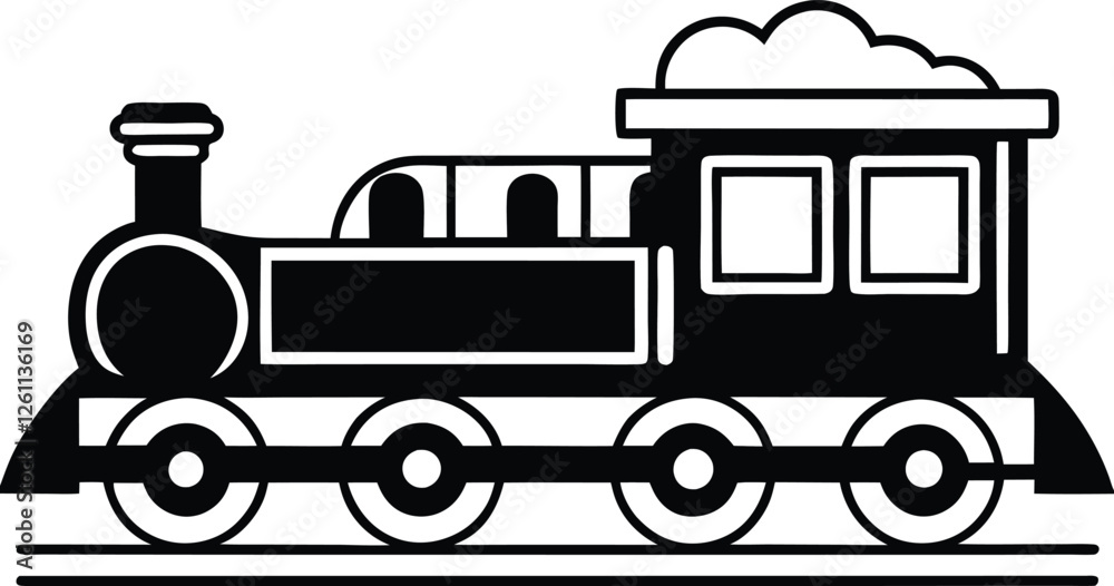 Train silhouette vector illustration Train silhouette vector illustration