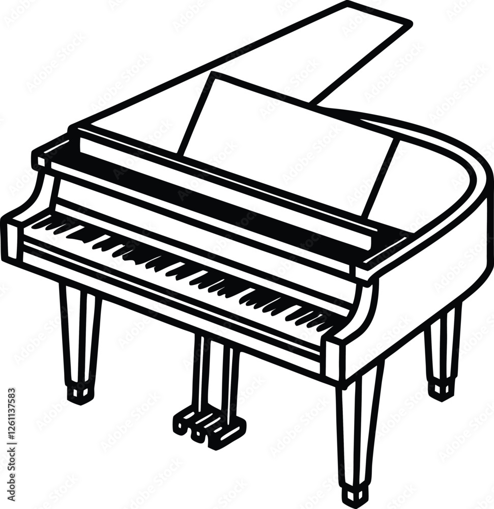 piano vector illustration. Music grand piano icons Simple set of music grand piano vector illustration piano vector illustration. Music grand piano icons Simple set of music grand piano vector illustration